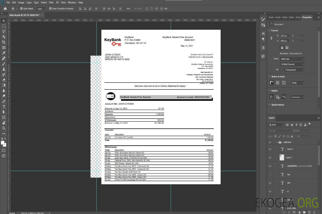 États-Unis Ohio KeyBank excel template États-Unis Ohio KeyBank excel template